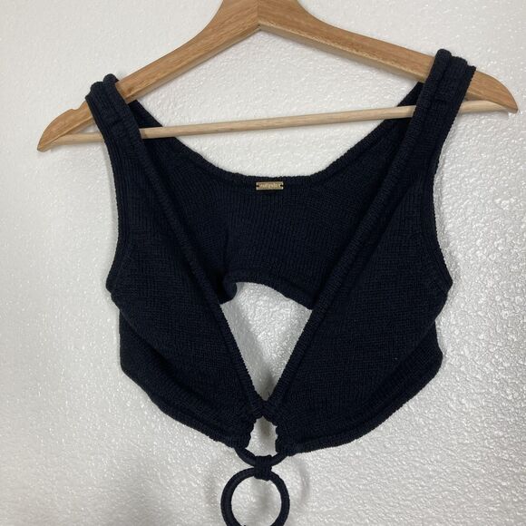 Cult Gaia Mert Dress Womens Small Black Knit Cutout Ring Bodycon Sleeveless - Picture 8 of 16